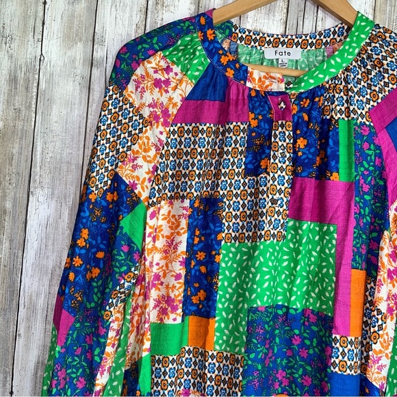 Fate All In Good Time Patchwork Dress - Picture 4 of 8